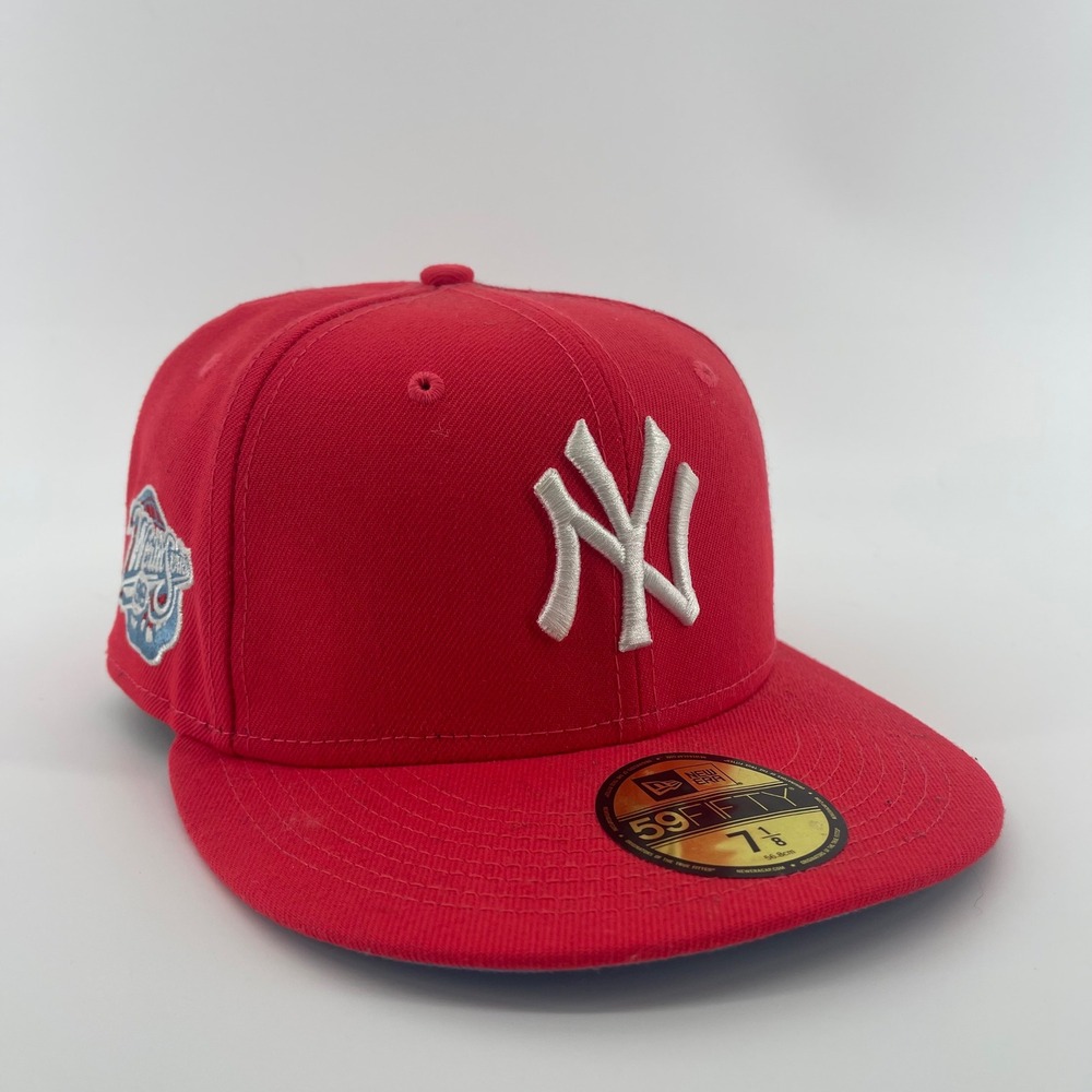 New York Yankees Fit Hat Cap Men 7 1/8 Red New Era 59FIFTY 1998 World Series